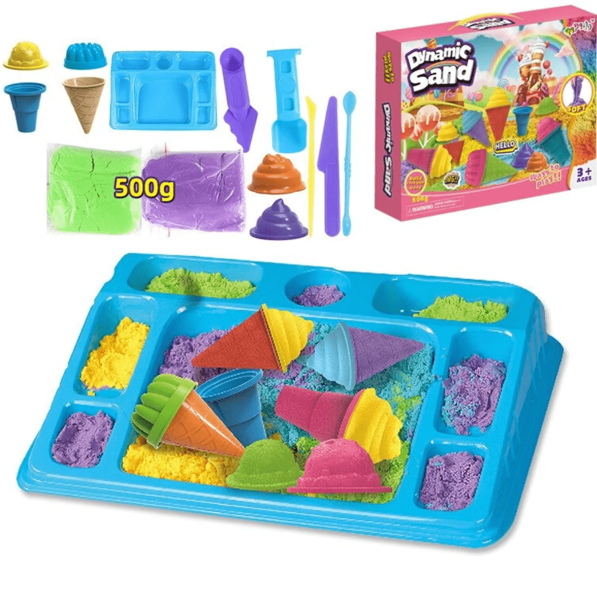 Kinetic Sand Set, Toys for 3 Year Olds and Up – image 7