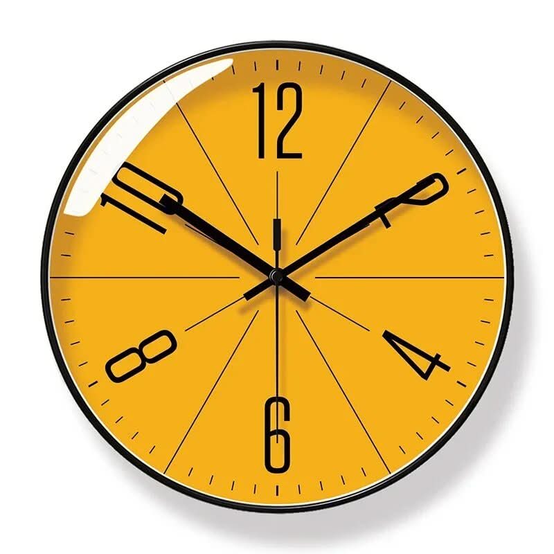 Wall Clocks, Silent Kitchen Clock with Quartz Movement, Nordic Black Wall Clock for Living Room and Bedroom_06