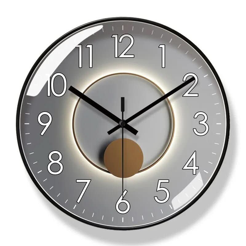 Wall Clocks, Silent Kitchen Clock with Quartz Movement, Nordic Black Wall Clock for Living Room and Bedroom_09