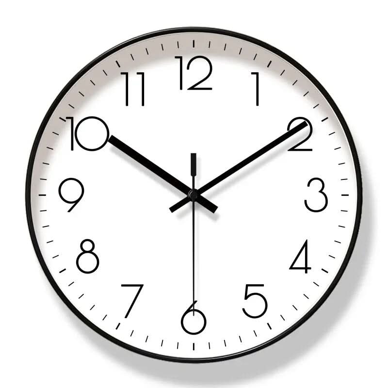 Wall Clocks, Silent Kitchen Clock with Quartz Movement, Nordic Black Wall Clock for Living Room and Bedroom_08
