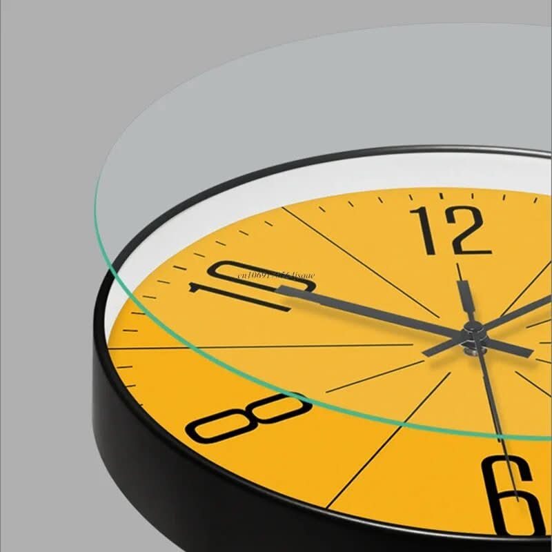Wall Clocks, Silent Kitchen Clock with Quartz Movement, Nordic Black Wall Clock for Living Room and Bedroom_03