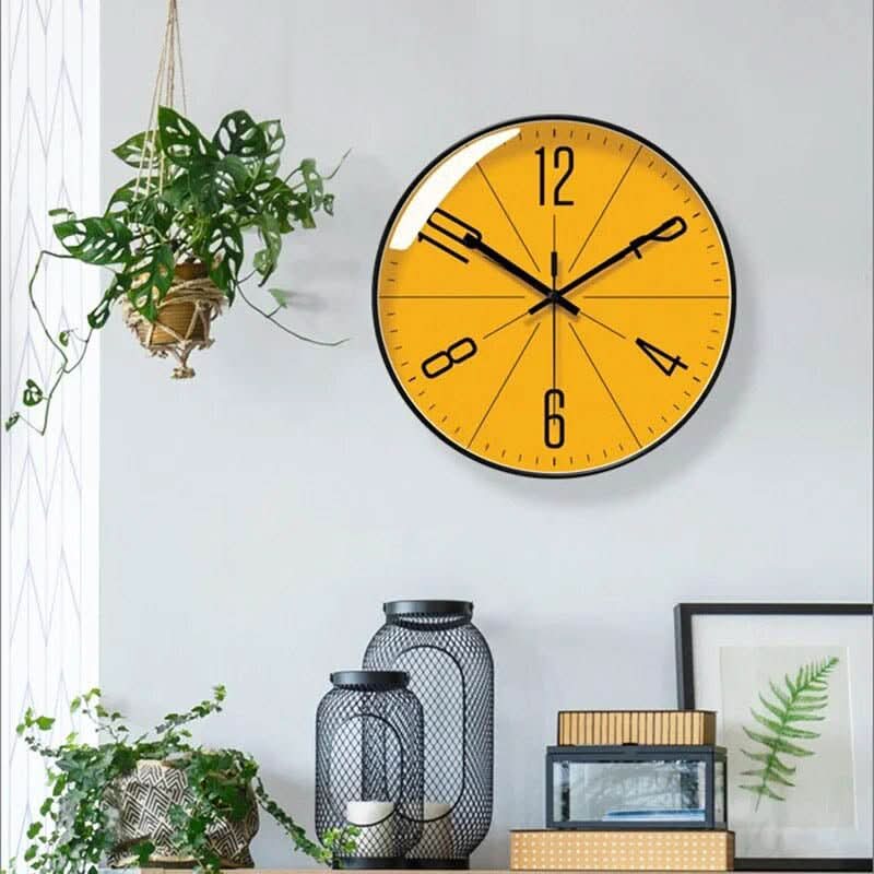 Wall Clocks, Silent Kitchen Clock with Quartz Movement, Nordic Black Wall Clock for Living Room and Bedroom_01