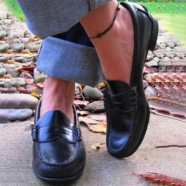 Womens Loafers PU Leather, Black Loafers, Brown Loafers, Slip On Shoes for Office, Womens Flat Shoes
