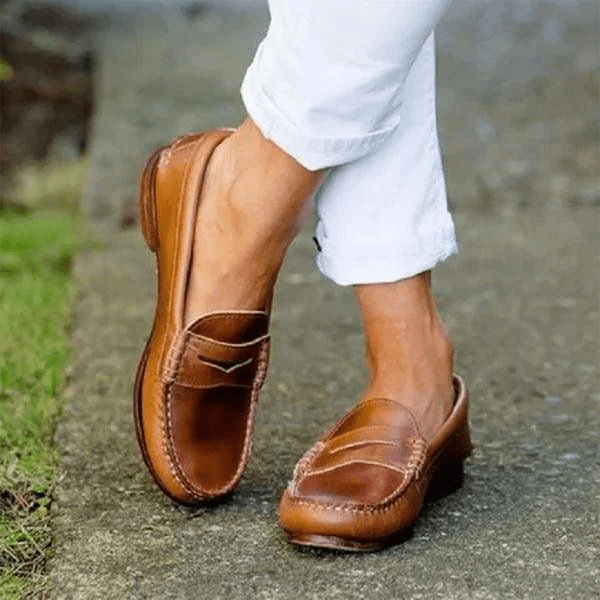 Womens Loafers PU Leather, Black Loafers, Brown Loafers, Slip On Shoes for Office, Womens Flat Shoes