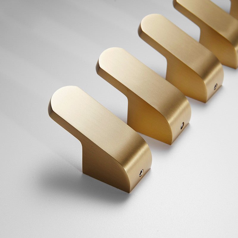 Coat Hooks, Gold Brass Wall Hooks for Bathrobe and Towels, Bathroom Towel Hook for Hallway and Bedroom_02