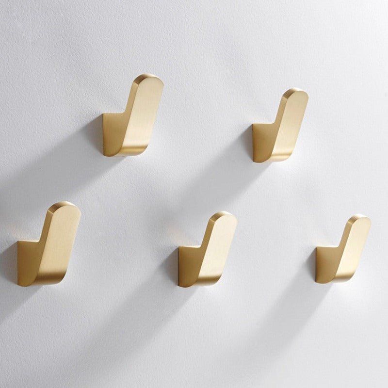 Coat Hooks, Gold Brass Wall Hooks for Bathrobe and Towels, Bathroom Towel Hook for Hallway and Bedroom_07