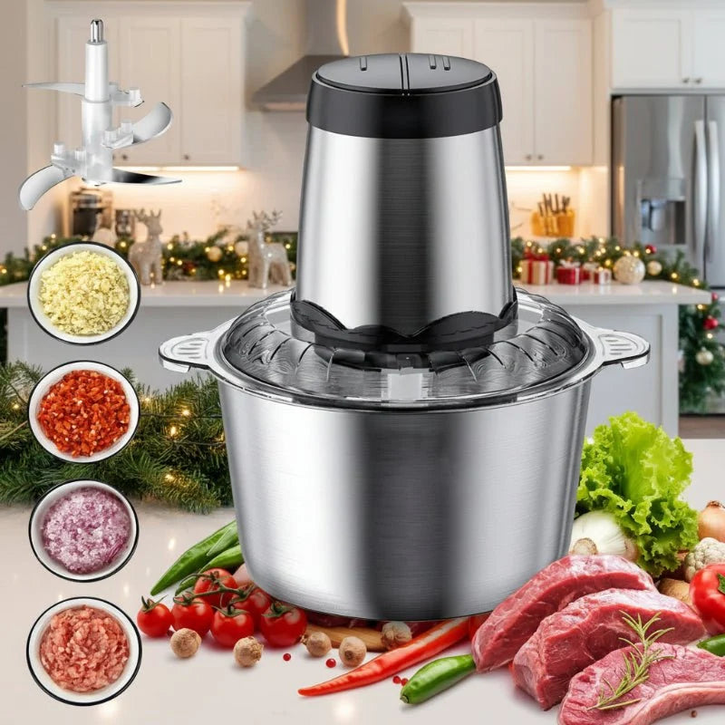 Electric Vegetable Chopper, 2 L Mini Food Processor with 300W Motor