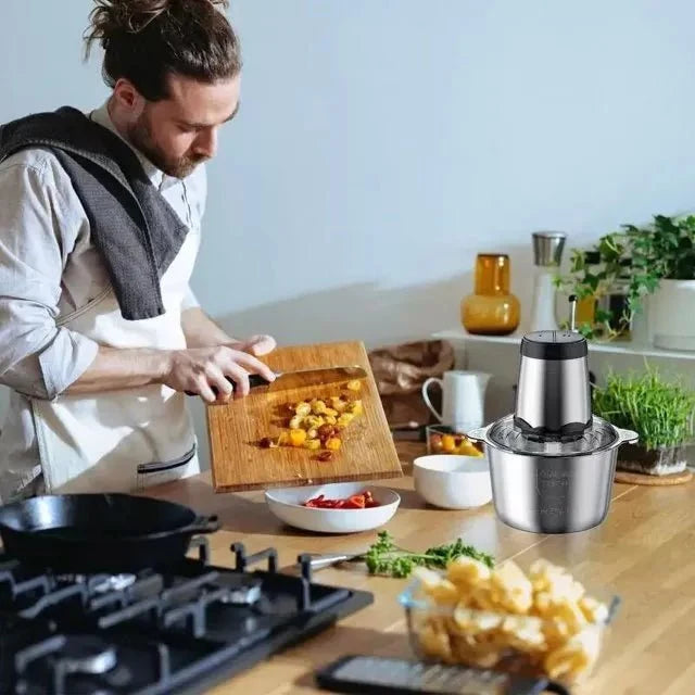 Electric Vegetable Chopper, 2 L Mini Food Processor with 300W Motor – image 10