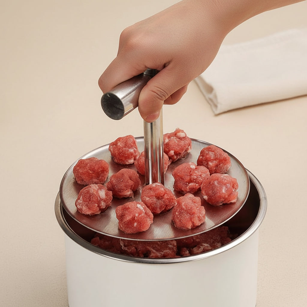 Meatball Maker Stainless Steel, Meatball Mould with 6 or 12 Holes, Kitchen Gadgets for Meat and Vegan Balls_04