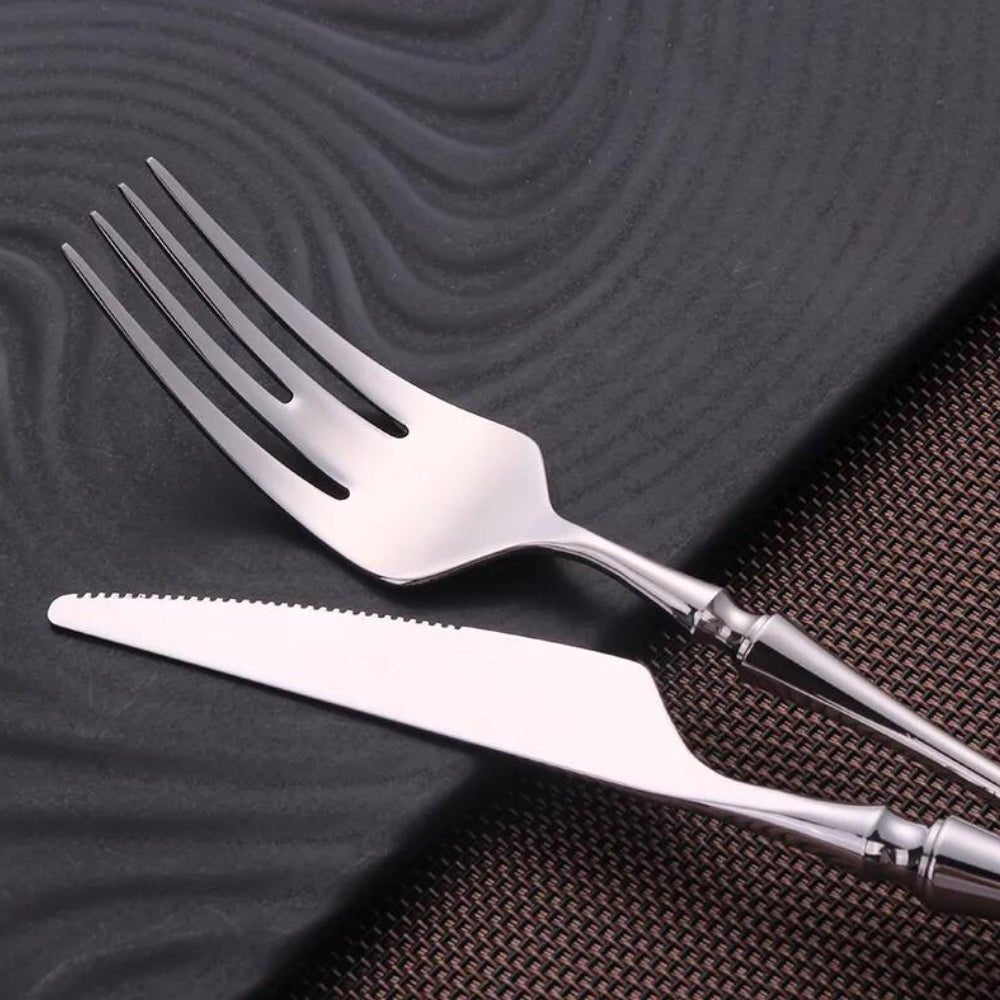 Stainless Steel Cutlery Set, Knife and Fork Set with Soup Spoons and Teaspoons, Modern Tableware for Table Settings_02