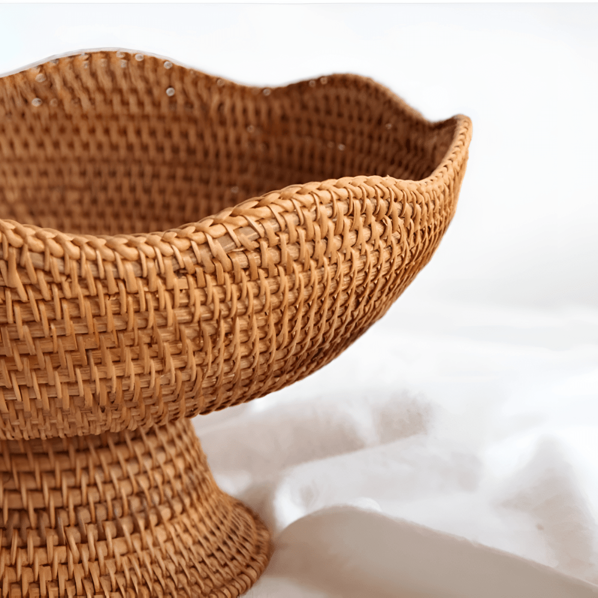 Wicker Basket, Rattan Fruit Basket for Kitchen, Handcrafted Woven Storage Basket for Fruit and Bread_06