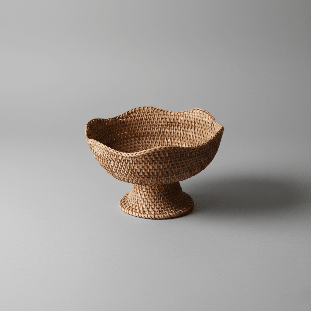 Wicker Basket, Rattan Fruit Basket for Kitchen, Handcrafted Woven Storage Basket for Fruit and Bread_10