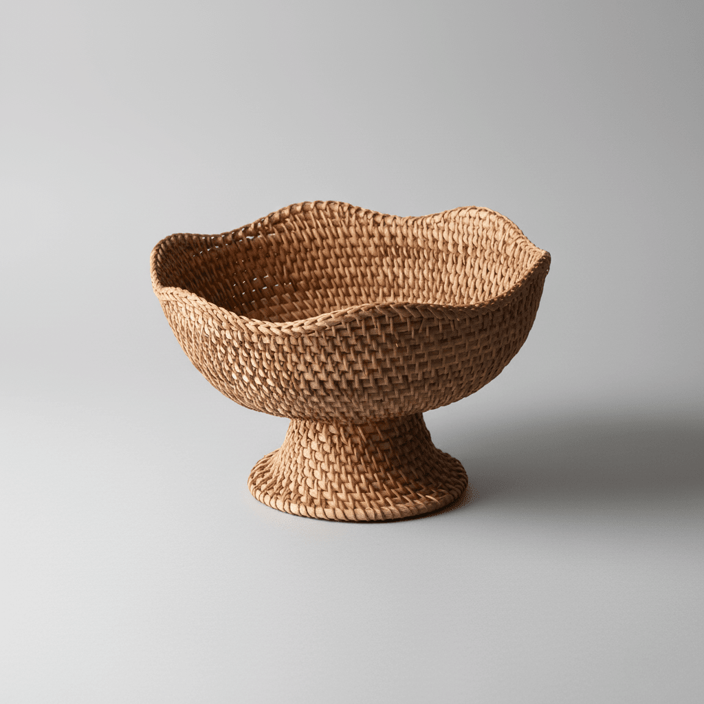 Wicker Basket, Rattan Fruit Basket for Kitchen, Handcrafted Woven Storage Basket for Fruit and Bread_09