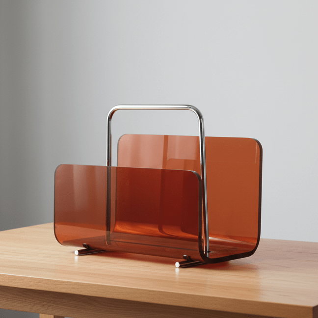 Acrylic Magazine Holder, Modern Magazine Rack for Desk and Living Room, Magazine File, Document Holder Desk Organiser