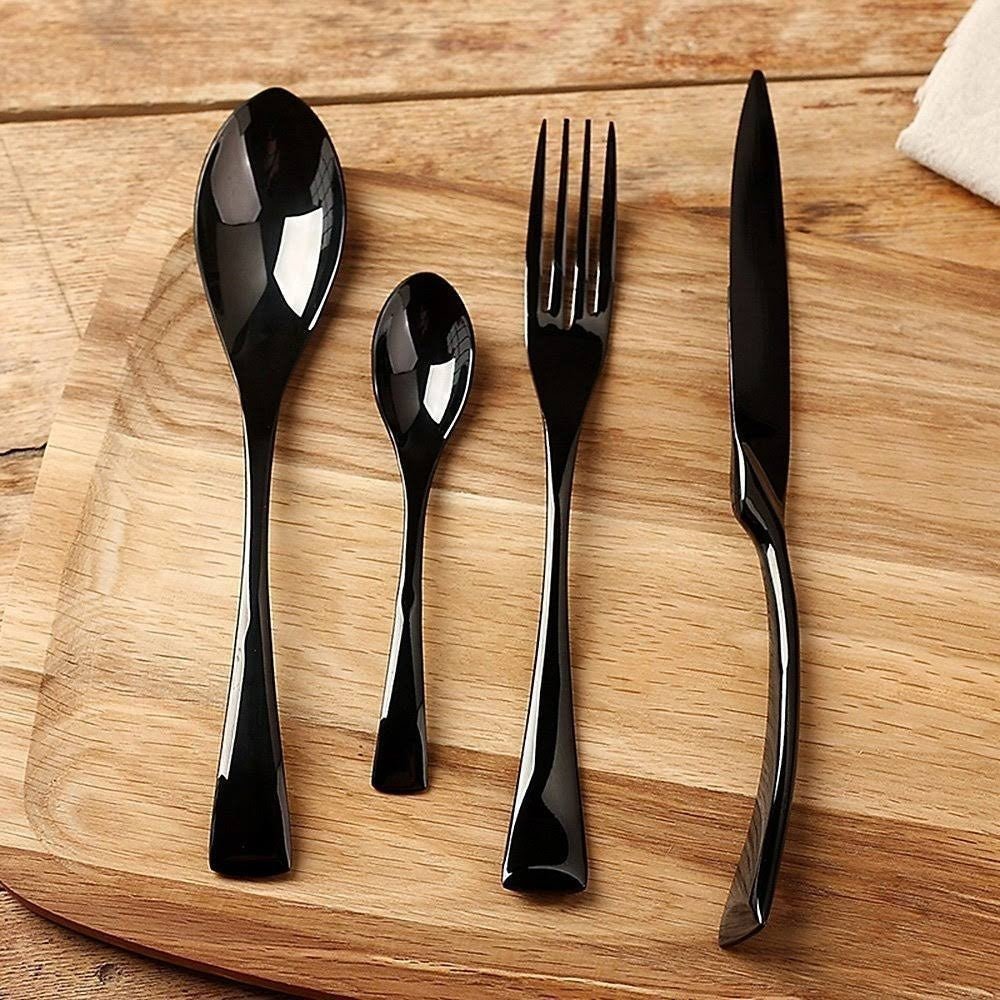 24 or 48 Piece Stainless Steel Cutlery with Soup Spoons and Teaspoons – image 10