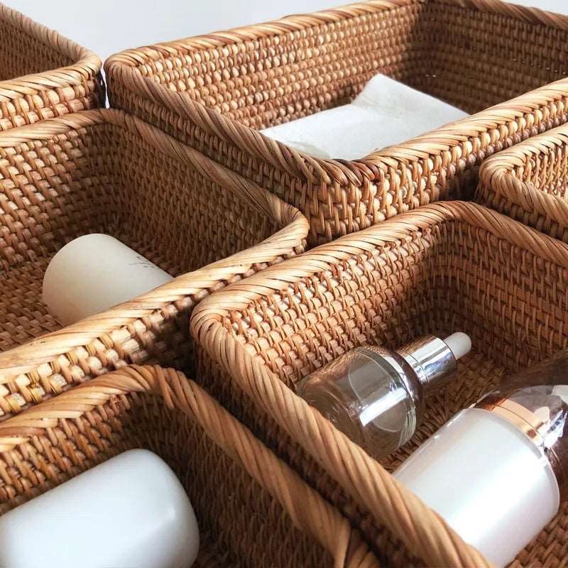Wicker Baskets for Storage, Woven Storage Baskets in 3 Sizes, Rattan Look Blanket Basket for Living Room and Bathroom_02