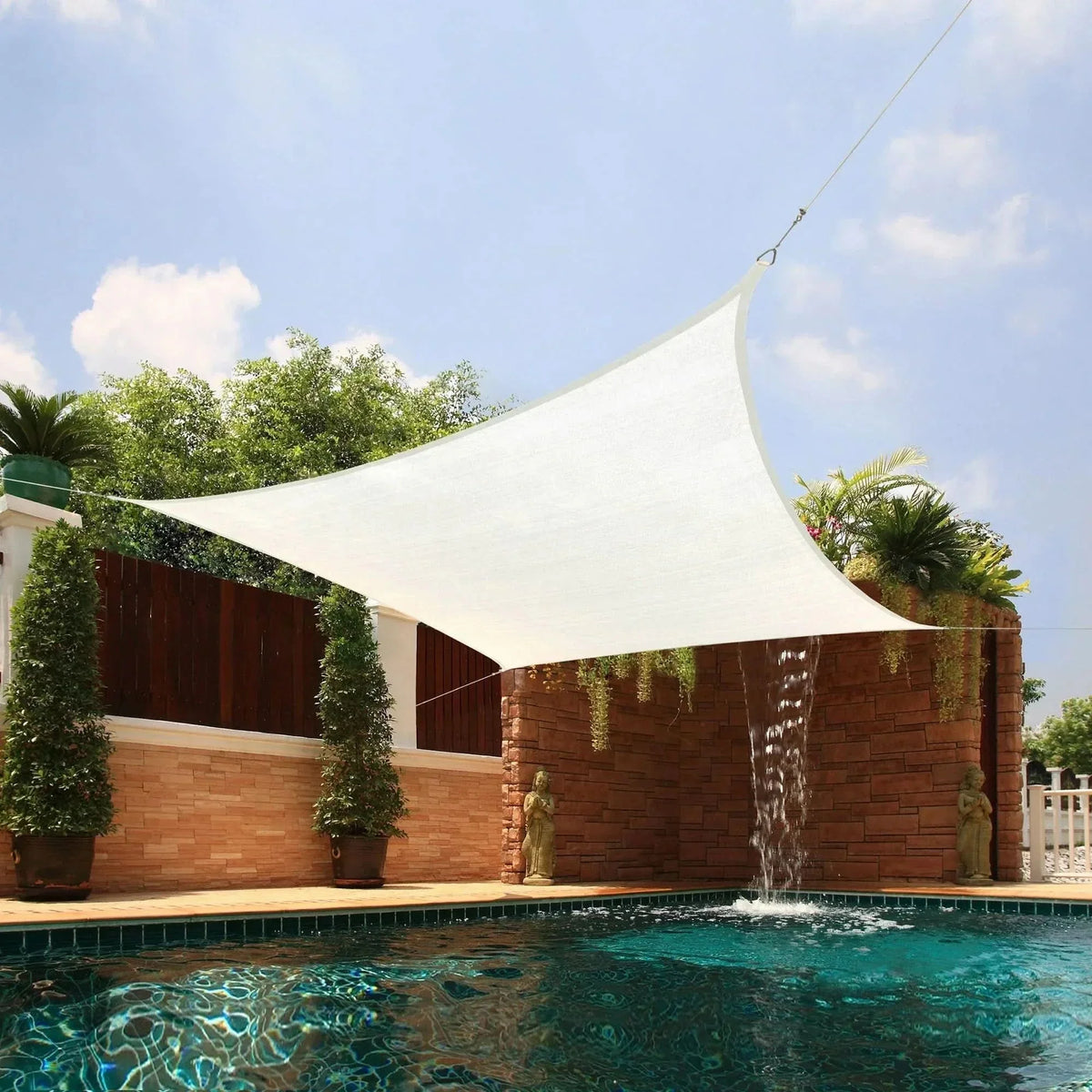 Waterproof Awning, Sun Shade Sail with UV Protection, Garden Sun Shade with Ropes, Patio Awning in Grey or Beige_07